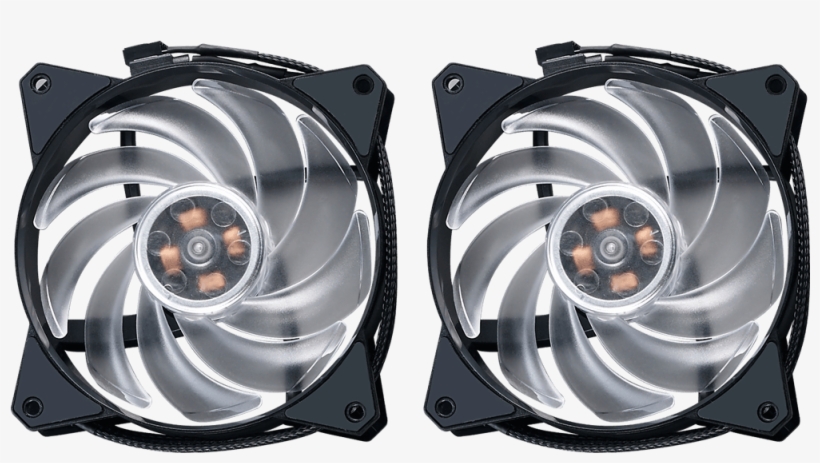 The Fins And Out Of The Case, The Dual Mf120r Rgb Fans - Cooler Master, transparent png #9007761