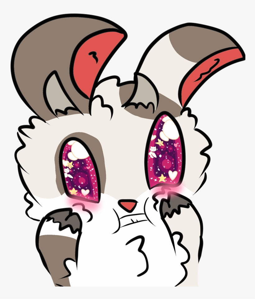 Supah Kawaii Eyeballs Blush Bunbun Bunny Goat Thin - Drawing, transparent png #9008051