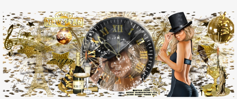 Happy New Year - Wall Clock, transparent png #9008708