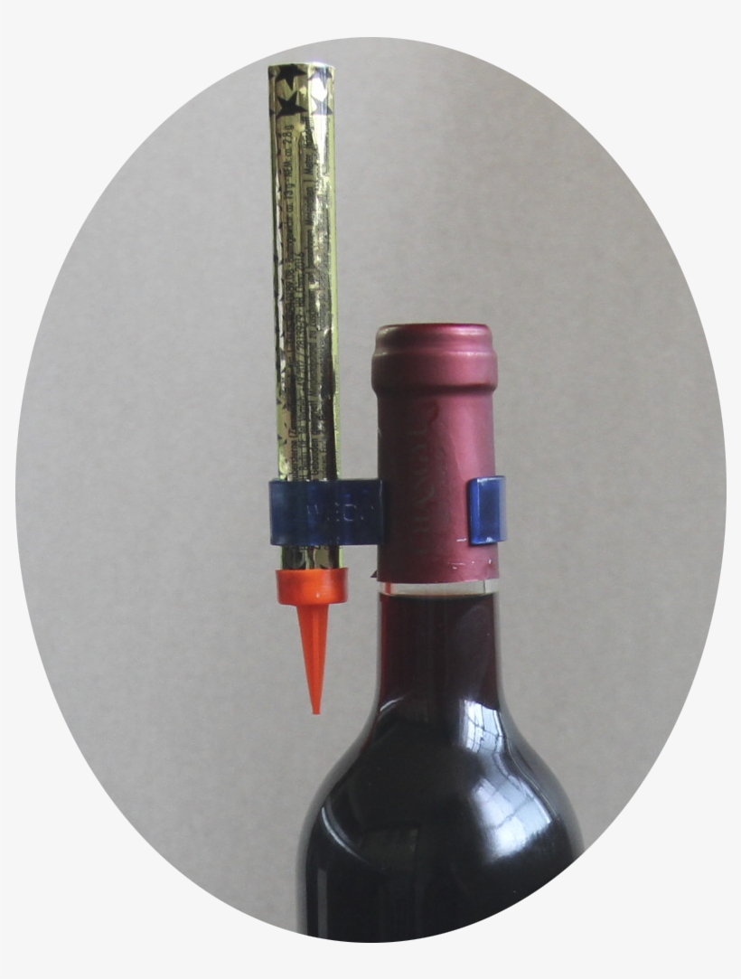 Ice Fountain Candle Clip - Wine Bottle, transparent png #9009494