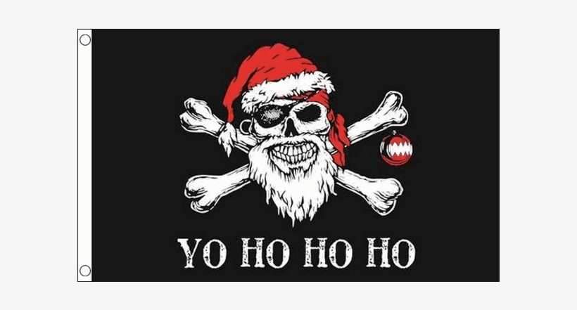 Yo Ho Ho Pirate Flag 3' X 5' - Christmas Pirate, transparent png #9009974