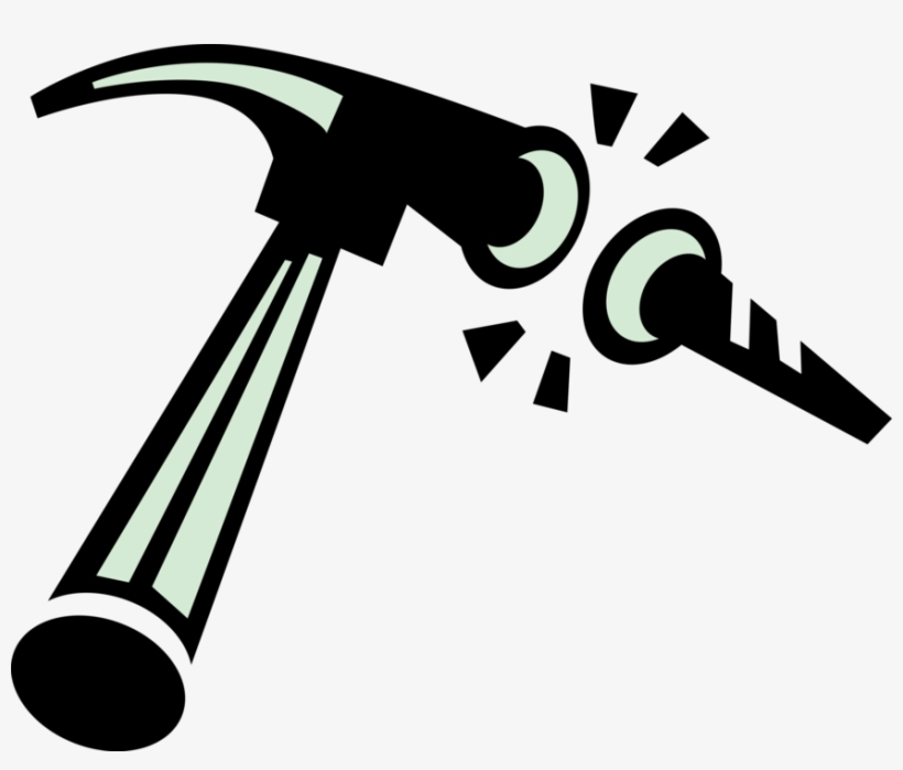 Vector Illustration Of Claw Hammer Hand Tool Used To - Chiodi Clipart, transparent png #9009980