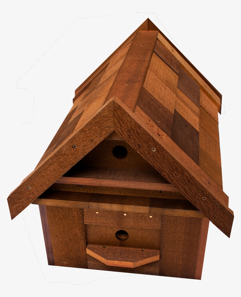 Larger Red Cedar Birdhouse - Wood, transparent png #9010186