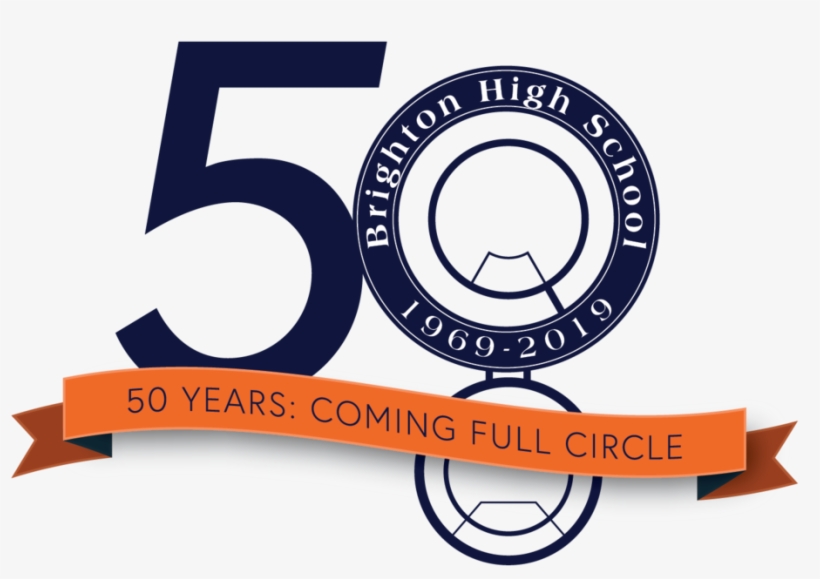 Brighton 50th Logo Blueorange Brighton 50th Logo Bo - Circle, transparent png #9010237