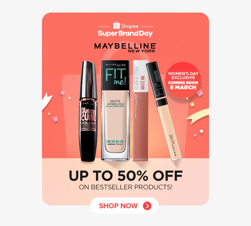 Maybelline Super Brand Day Up To 50% Off - Lip Gloss, transparent png #9011324