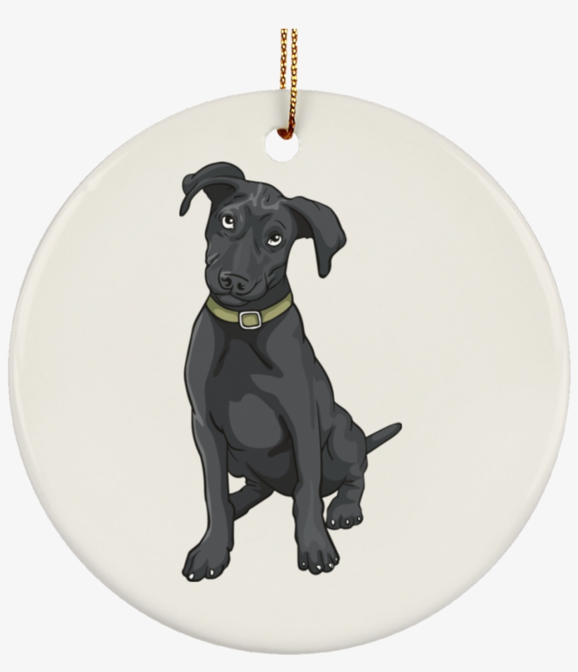 Black Labrador Retriever Dog Ornament Christmas Tree - Labrador Retriever, transparent png #9012648
