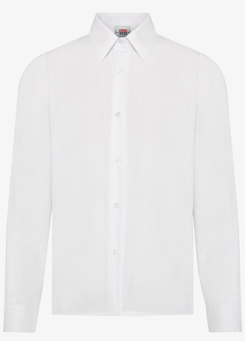 White School Shirt L/s & S/s - Formal Wear, transparent png #9012881