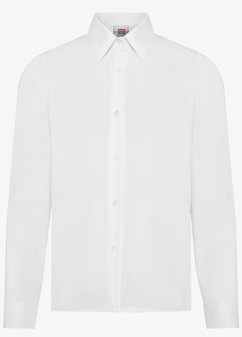White School Shirt L/s & S/s - Formal Wear, transparent png #9012881