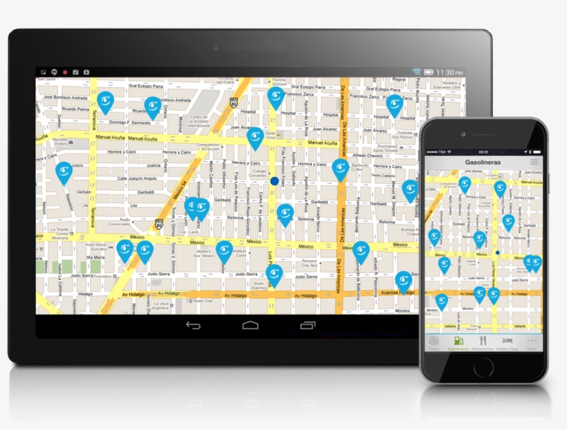 Encuentra En El Mapa De La App, Tu Gasolinera Con Facturagas® - Tablet Computer, transparent png #9013354