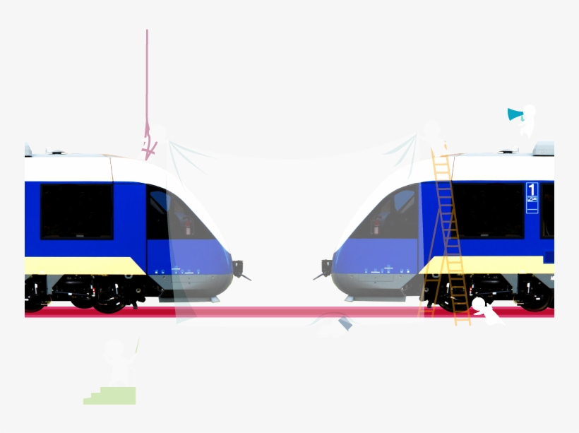 During Coupling, One Of The Two Cars Is Stationary, - Electric Locomotive, transparent png #9014038