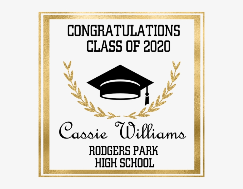 Graduation Gold Personalized Candle - Poster, transparent png #9014232
