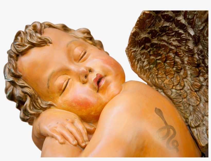 Angel, Statue, Wing, Sleeping, Artwork, Angel Figure - Statue, transparent png #9014282