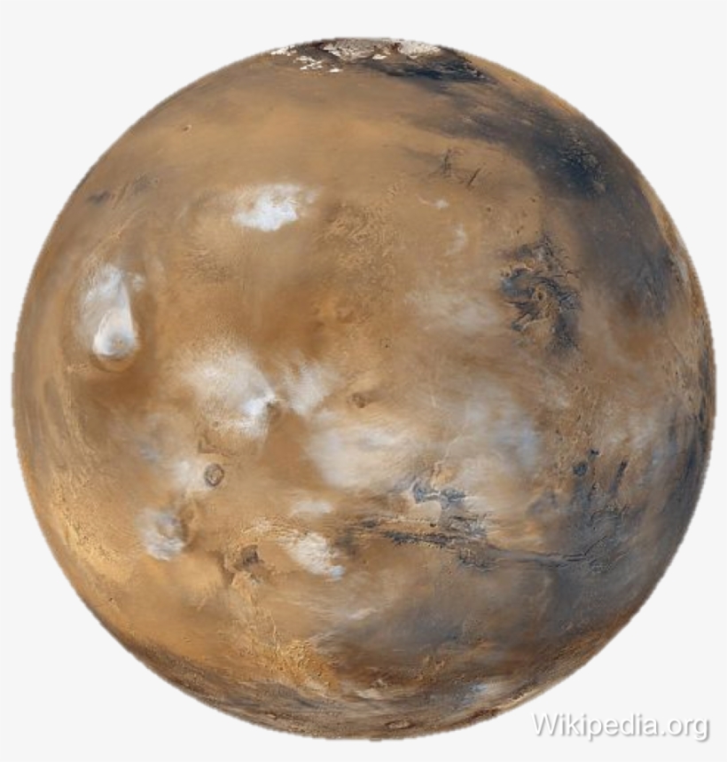 Photo Of Mars From Wikipedia - Vida En Marte Agua, transparent png #9014453