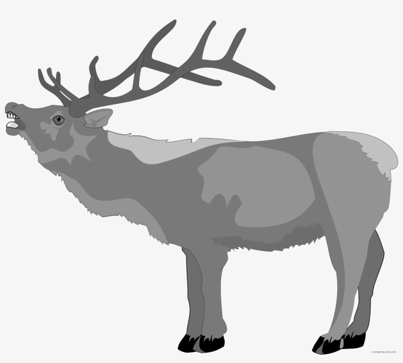 Christmas Reindeer Clipart - Christmas Deers Black And White, transparent png #9014902