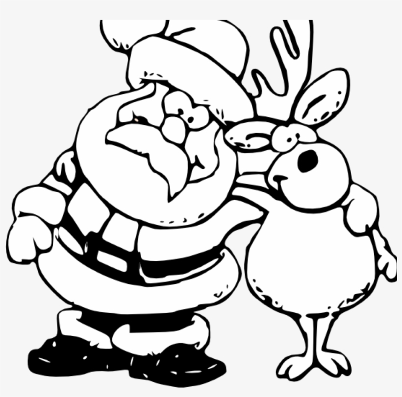 Reindeer Clipart Black And White Reindeer Clipart Black - Christmas Clipart  Black And White Png - Free Transparent PNG Download - PNGkey