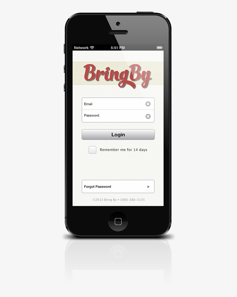 Bringby Phone Login Screen - Iphone, transparent png #9015455