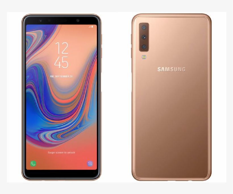 Samsung A7 4gb Gold - Samsung Galaxy A7 2018 Colors, transparent png #9015739