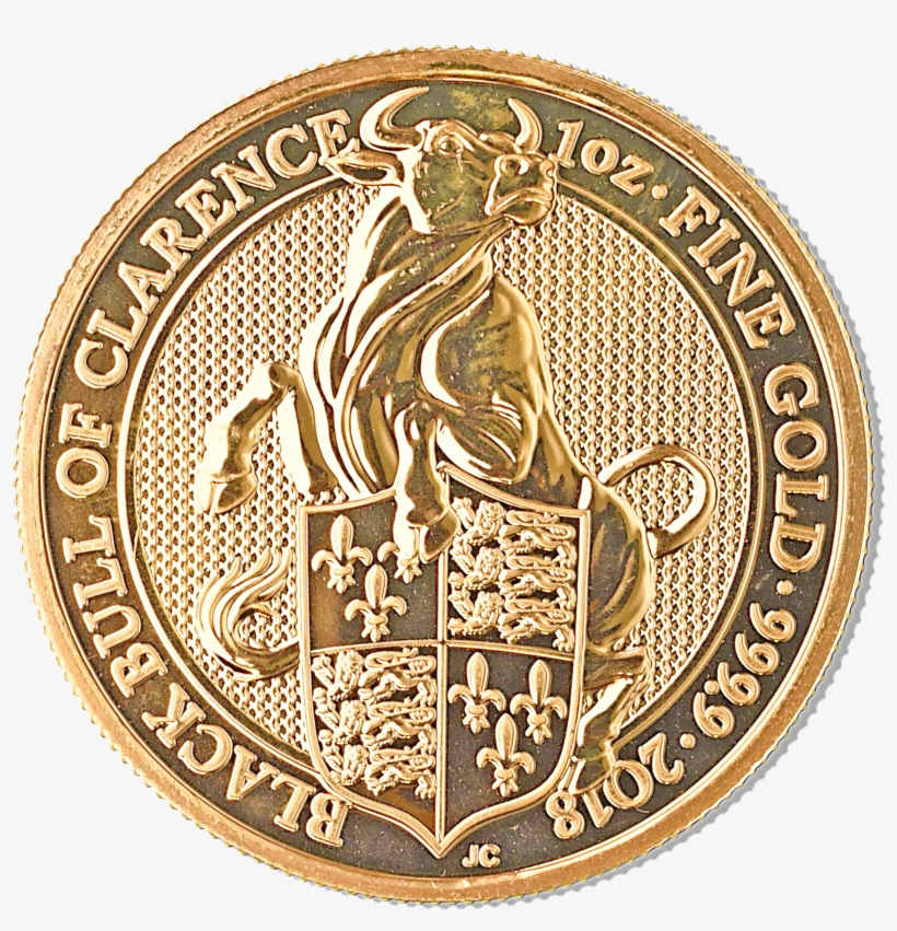 United Kingdom Gold Queens Beast 2018 Black Bull 1oz, transparent png #9016114