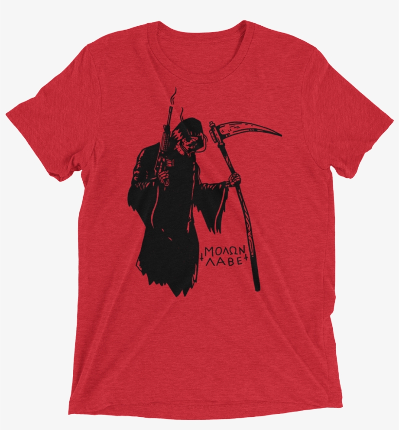 Molon Labe Retro Reaper - T-shirt, transparent png #9016629