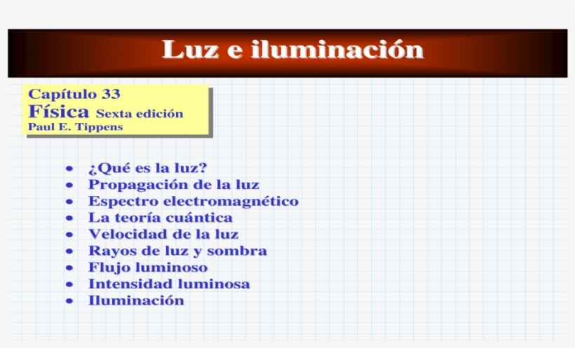 Luz E Iluminacin Captulo 33 Fsica Sexta Edicin Paul - Densidad N M3, transparent png #9016890