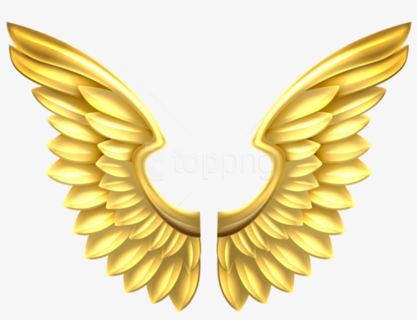 Free Png Download Gold Wings Transparent Clipart Png - Golden Angel Wings Png, transparent png #9017062