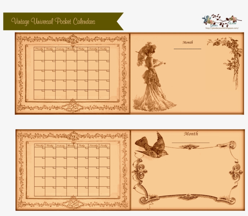 Displaying Vintage Universal Pocket Calendars-glenda's - Vintage Universal Christmas Calendar, transparent png #9017472