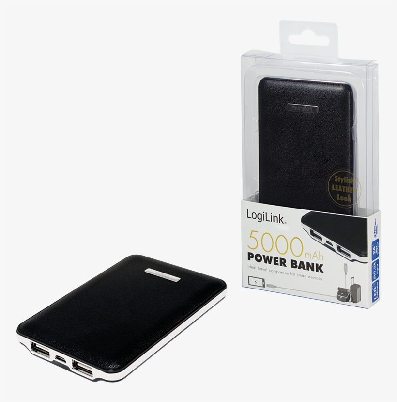 Pa0125b Mobile Power Bank With Leather Texture Design, - Iphone, transparent png #9017816