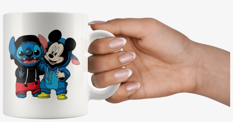Stitch & Mickey Disney Mug - Stitch Y Mickey Png, transparent png #9017943