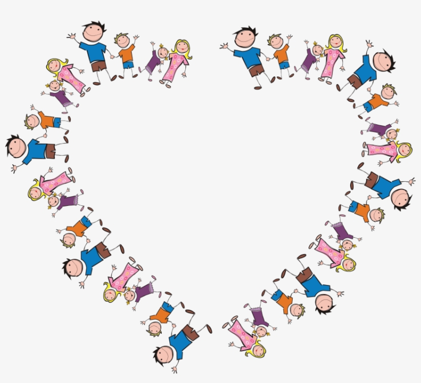 Free Png Download Freeof A Heart Frame Made Of Stick - Stick Figure Family Heart, transparent png #9018064