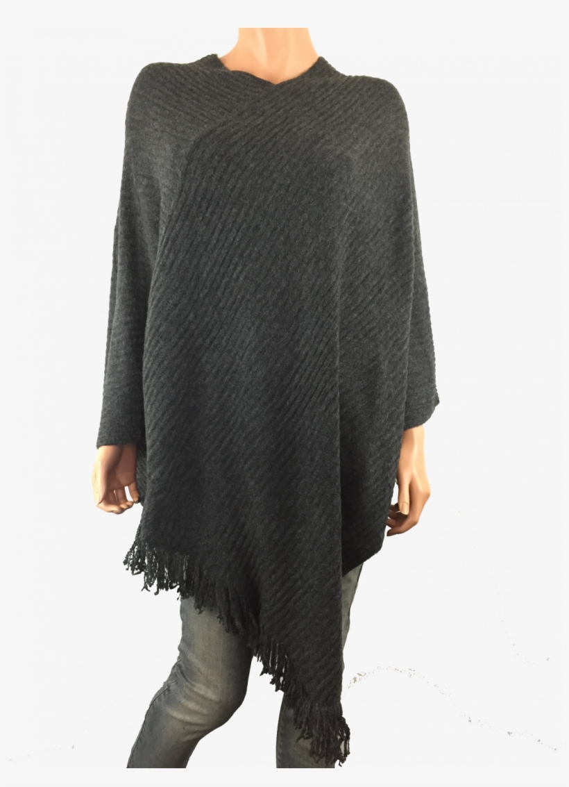 Poncho - Koksgrå - Jakker - Mamelukken - Cardigan, transparent png #9018068