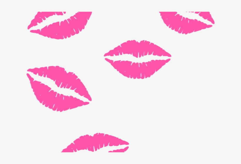 Kiss Clipart Light Pink Lip - Lips Clipart Black And White, transparent png #9018836