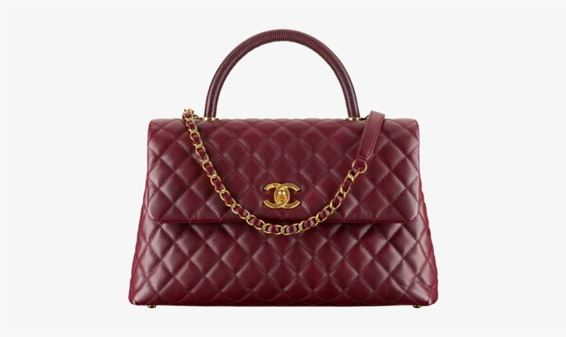 Chanel Burgundy Coco Handle Medium Bag - Chanel Bags Price 2018, transparent png #9018838