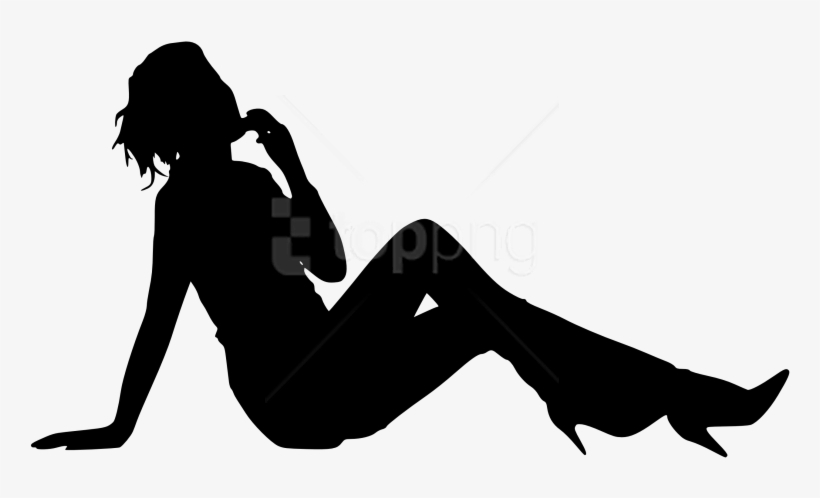 Free Png Woman Silhouette Png Images Transparent - Person Silhouette Sitting Png, transparent png #9019596