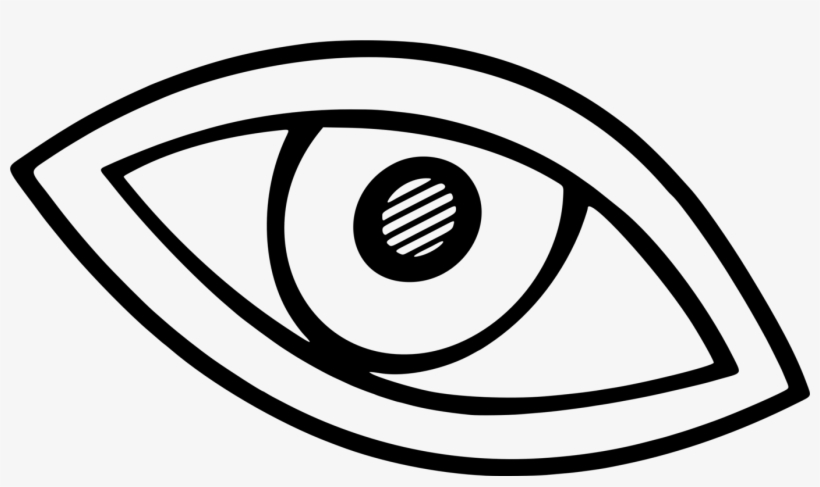 Comics Black And White Panel Comic Book Eye - Simple Eye, transparent png #9020842