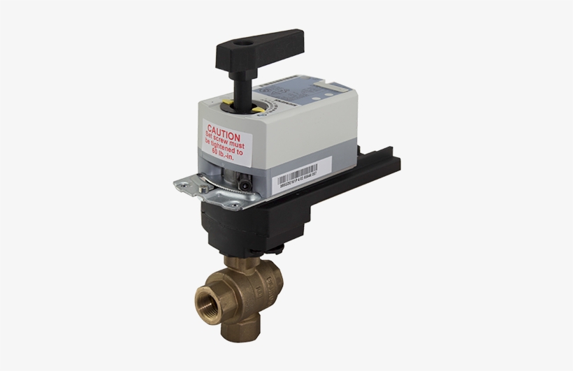 3 Way Siemens Ball Valve With Modulating Siemens Actuator - Valve, transparent png #9021218