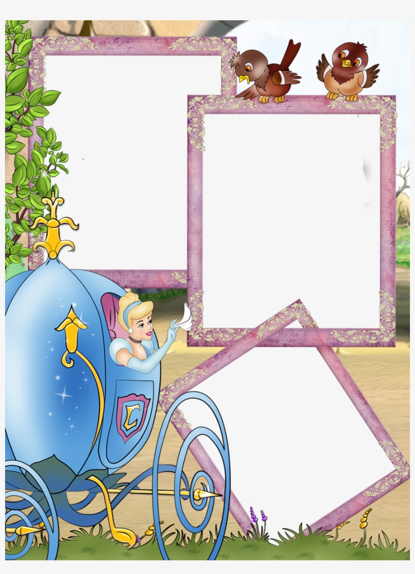 Fotolivro Completo De Cinderela 31 Molduras - Cadre De Princesse Disney, transparent png #9021546