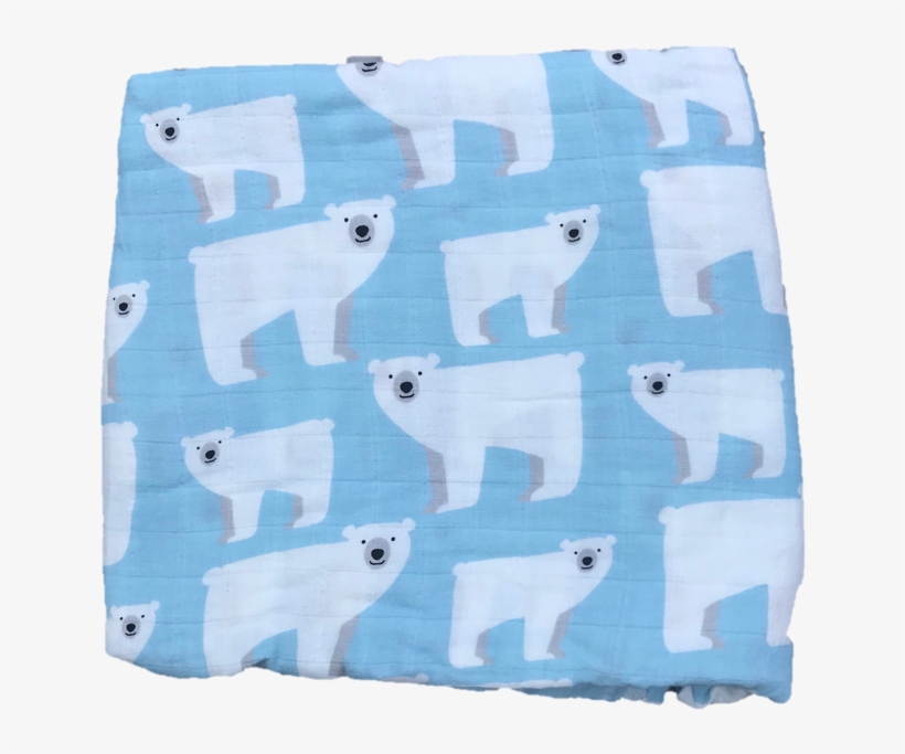 Copy Of Cotton & Bamboo Baby Muslin Swaddle No - Polar Bear, transparent png #9022133