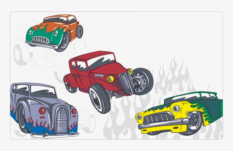 Vintage Hot Rods Clipart - Hot Rod Clip Art, transparent png #9023739