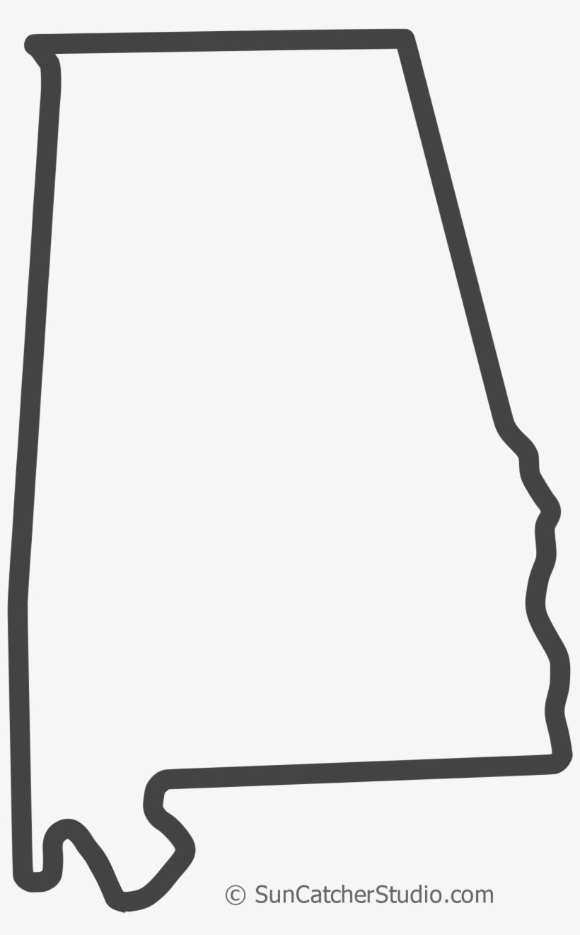 Free Alabama Outline With Home On Border, Cricut Or, transparent png #9025286