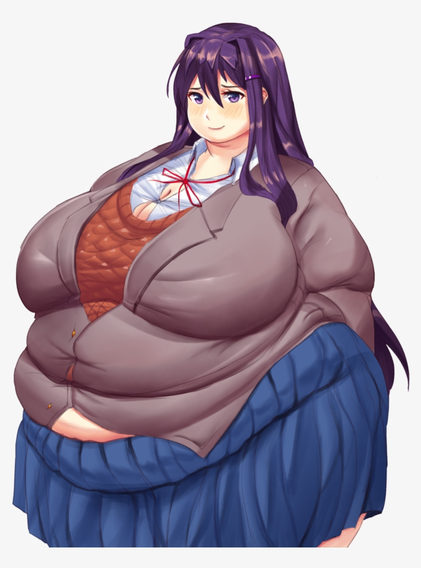 > - Yuri - Fat Doki Doki Literature Club, transparent png #9026201