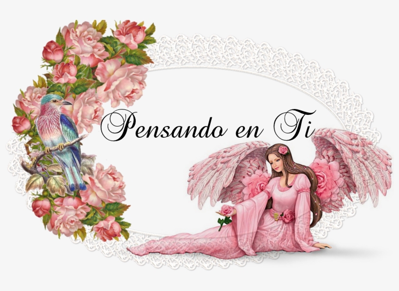 Pensando En Ti - Angeli Con Rose, transparent png #9027159