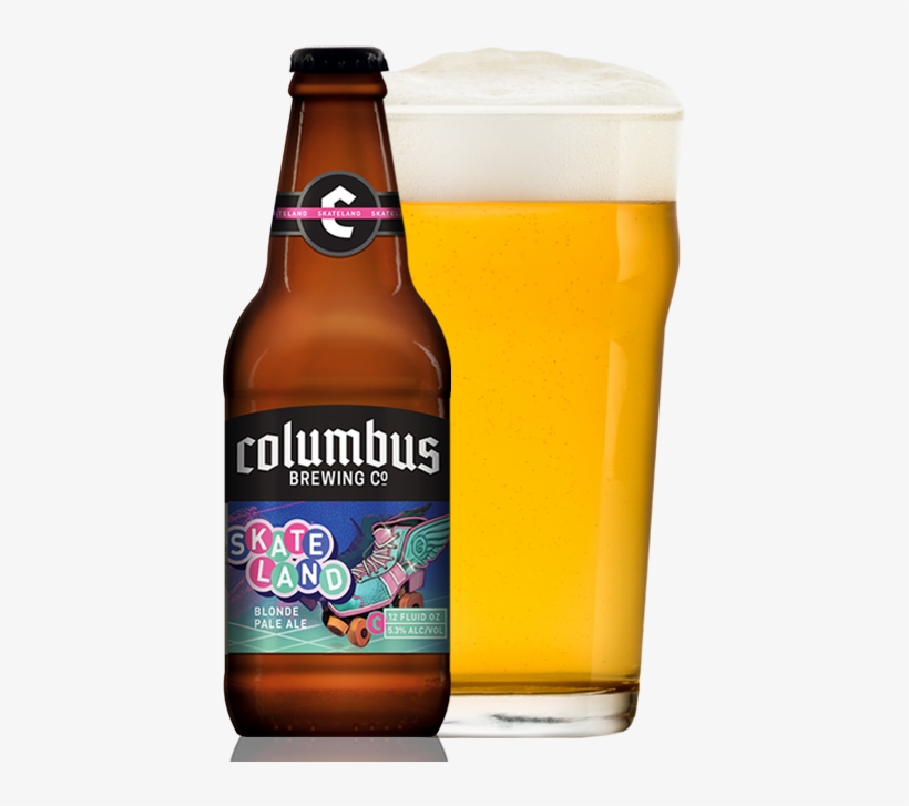 Cbc Skateland Bottle And Glass - Columbus Brewing Insane Wanderer, transparent png #9027739