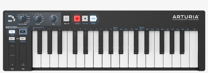 Arturia Keystep Midi Keyboard And Cv/gate Controller - Arturia Keystep Black, transparent png #9027831