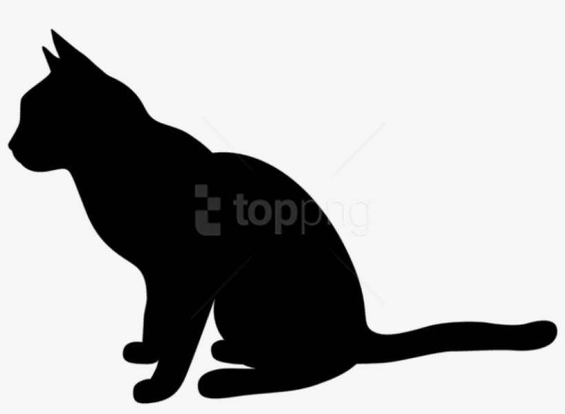 Free Png Cat Silhouette Png - Cat Silhouette Clip Art Png, transparent png #9027907