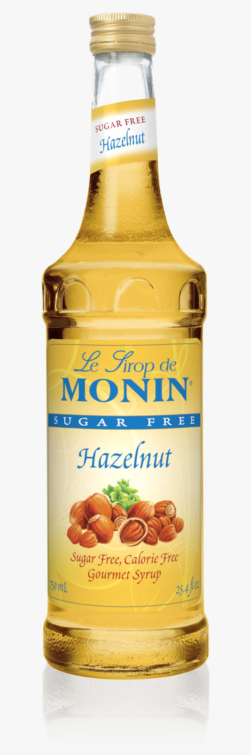 750 Ml Sugar Free Hazelnut Syrup - Monin Apple Syrup, transparent png #9028269