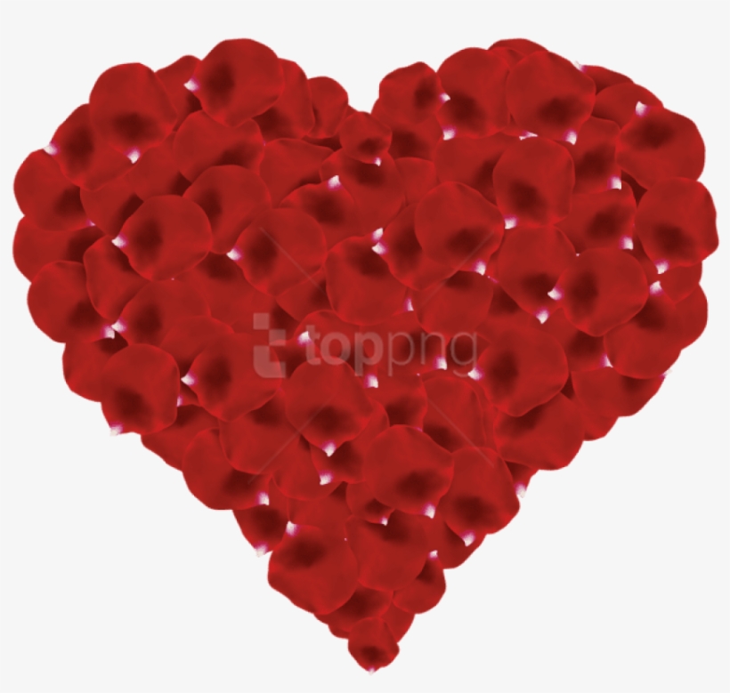 Free Png Rose Petals Heart Transparent Png - Heart, transparent png #9028306