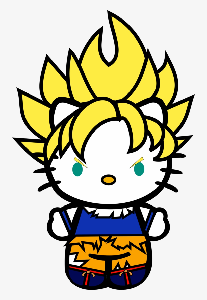 Hello Vegeta, Hello Super Saiyan Vegeta, Hello - Hello Kitty Dragon Ball Z, transparent png #9030027