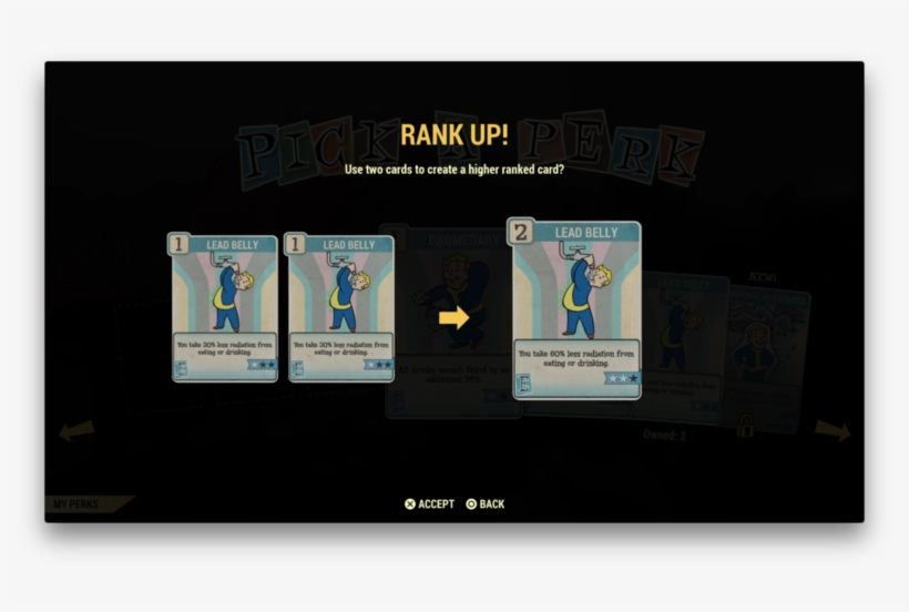 "two Cards Which Can Be Ranked-up" - Fallout 76 Gunsmith Perk, transparent png #9030174