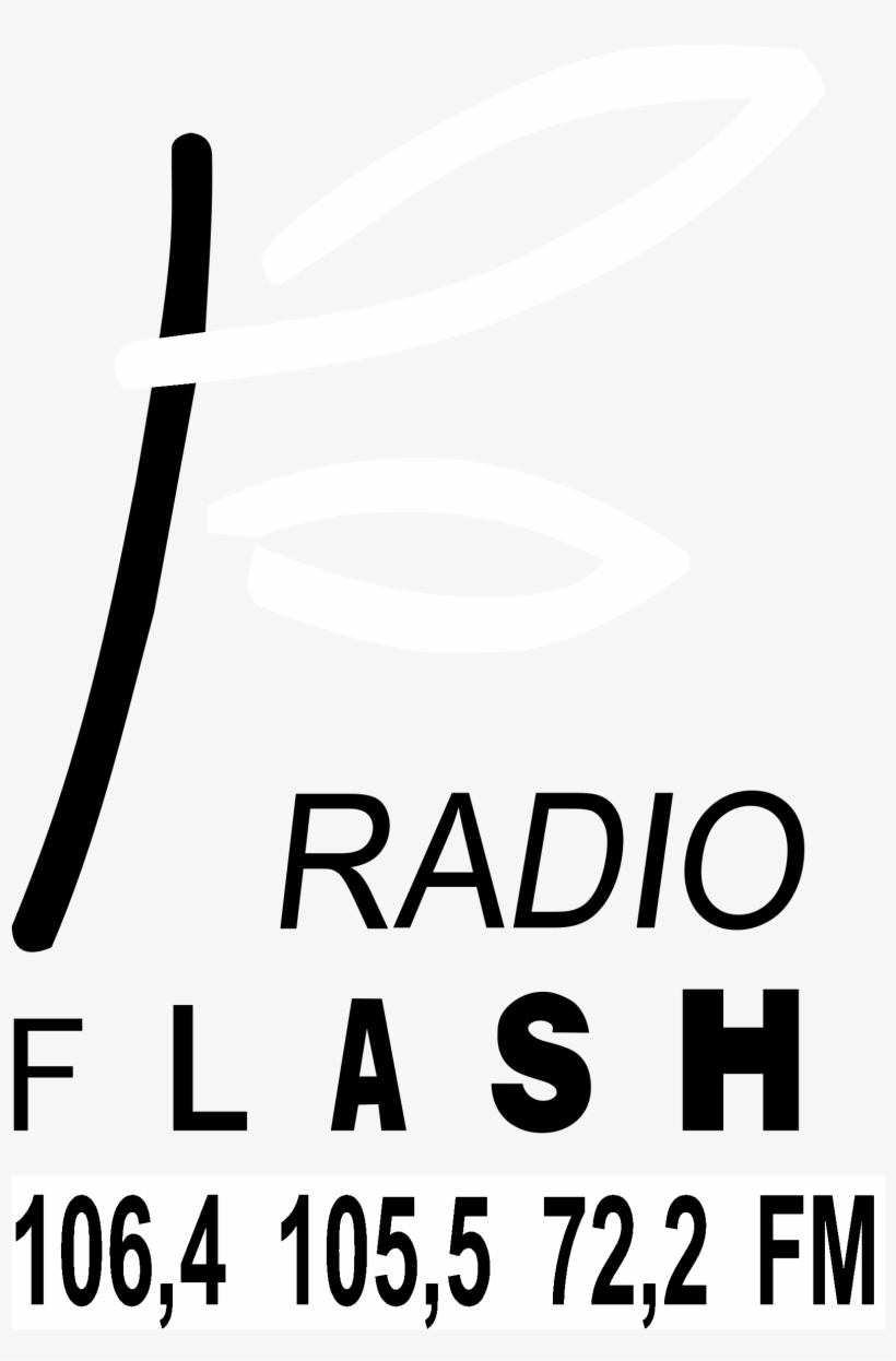 Flash Radio Logo Black And White - Calligraphy, transparent png #9030431