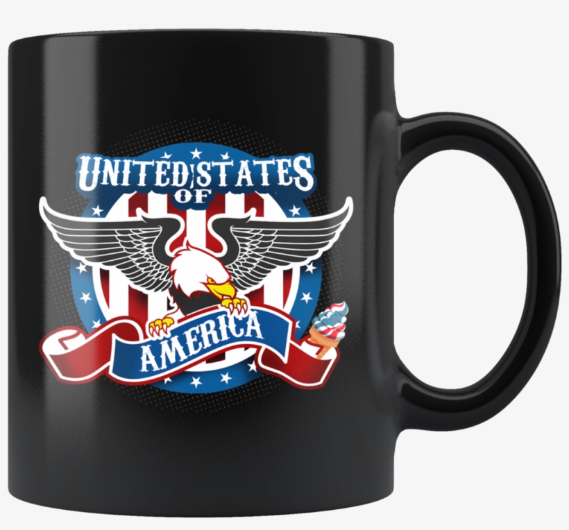 United States Of America American Eagle Patriot Mug - Stitch And A Unicorn, transparent png #9030607